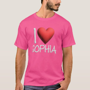 I Liebe Sophia Name Personalisiert Girl Friend T-Shirt