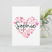 I Liebe Sophie Dankeskarte (Stehend Vorderseite)