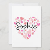 I Liebe Sophie Dankeskarte (Rückseite)