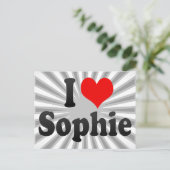 I Liebe Sophie Postkarte (Stehend Vorderseite)