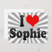 I Liebe Sophie Postkarte (Vorne/Hinten)
