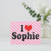 I Liebe Sophie Postkarte (Stehend Vorderseite)