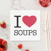 I LIEBE SOUPS SERVIETTE (Beispiel)
