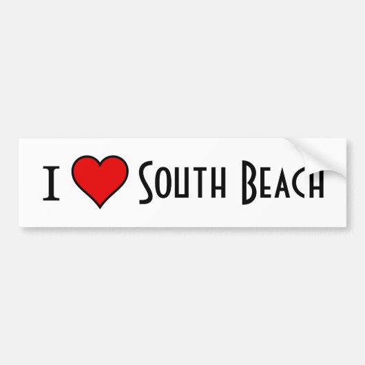 ~I Liebe South Beach~ AUTOAUFKLEBER (Vorne)