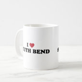 I Liebe South Bend Indiana Kaffeetasse (Vorderseite Links)