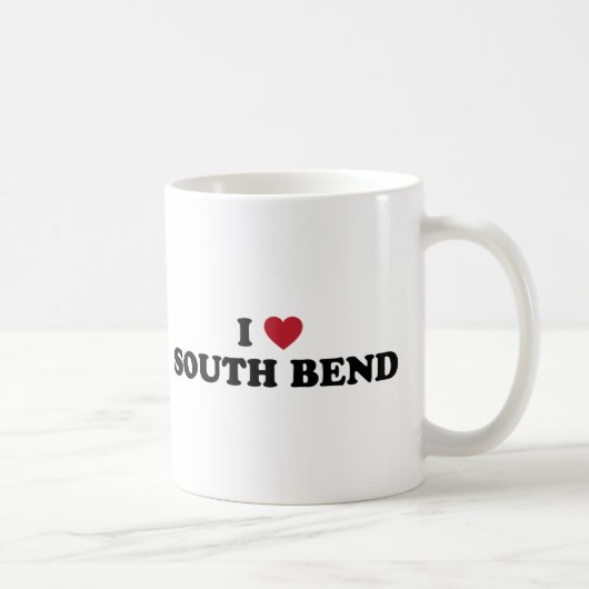 I Liebe South Bend Indiana Kaffeetasse (Rechts)