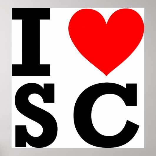 I Liebe South Carolina Design Poster (Vorne)