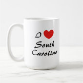 I Liebe South Carolina Herz Typografie Kaffeezuber Kaffeetasse (Links)