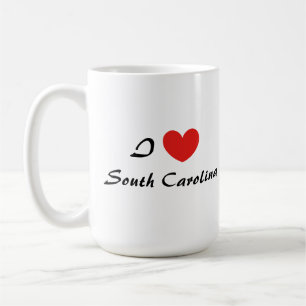 I Liebe South Carolina Herz Typografie Kaffeezuber Kaffeetasse