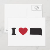 I Liebe South Dakota Postkarte (Vorne/Hinten)