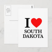 I Liebe South Dakota Postkarte (Vorne/Hinten)