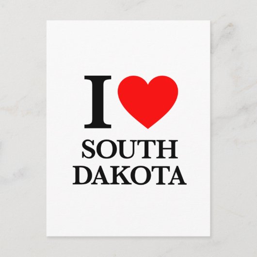 I Liebe South Dakota Postkarte (Vorderseite)