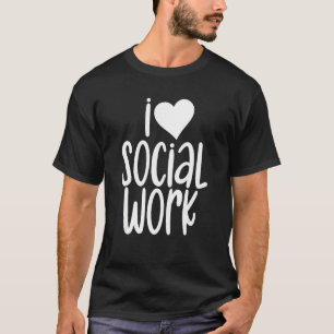 I Liebe Sozialarbeiter Pädagogik Öffentlicher Dien T-Shirt