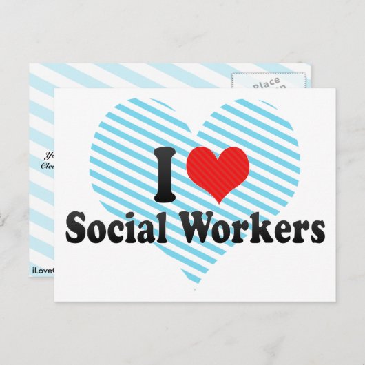 I Liebe Sozialarbeiter Postkarte (Vorne/Hinten)