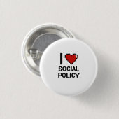 I Liebe-Sozialpolitik-Digital-Entwurf Button (Vorne & Hinten)