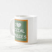 I Liebe Sozialstudien Kaffeetasse (Vorderseite Links)