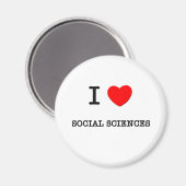 I Liebe SOZIALWISSENSCHAFTEN Magnet (Vorderseite/Rückseite)
