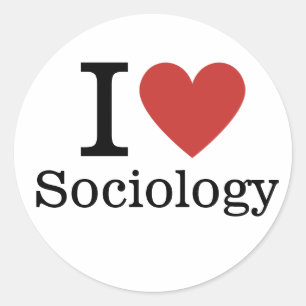 I ❤️ Liebe Soziologie für Studierende/Fakultät Runder Aufkleber
