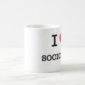 I Liebe SOZIOLOGIE Kaffeetasse (Mittel)