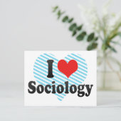 I Liebe Soziologie Postkarte (Stehend Vorderseite)