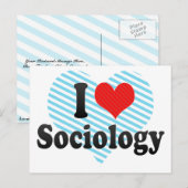 I Liebe Soziologie Postkarte (Vorne/Hinten)