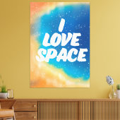I Liebe Space Leinwanddruck (Insitu (Wohnzimmer))