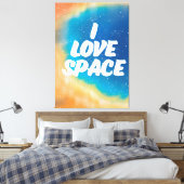 I Liebe Space Leinwanddruck (Insitu (Schlafzimmer))