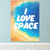 I Liebe Space Leinwanddruck (Insitu (Holzboden))
