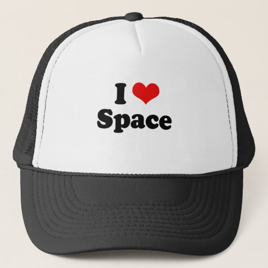I Liebe Space Tshirt Truckerkappe (Vorderseite)