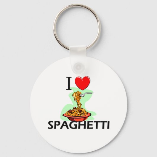 I Liebe Spaghetti Schlüsselanhänger (Vorderseite)