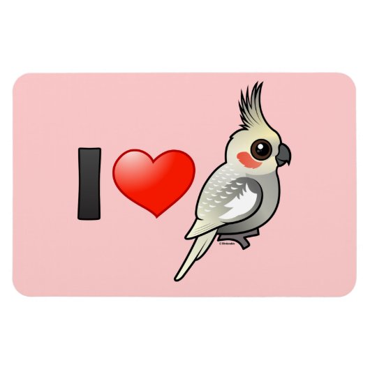 I Liebe Spangled Cockatiels Magnet (Horizontal)
