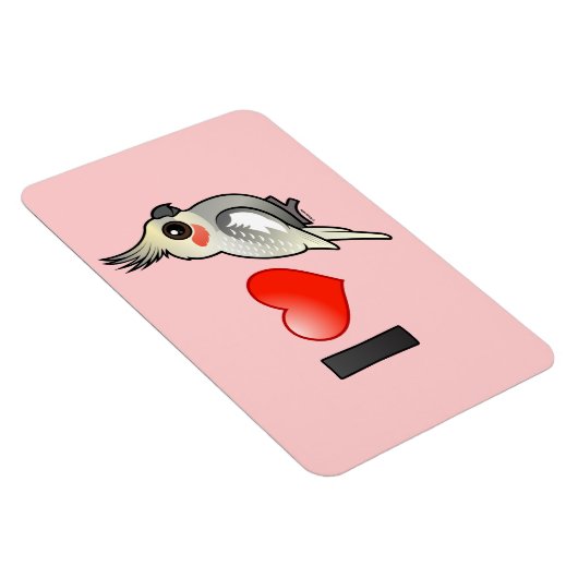 I Liebe Spangled Cockatiels Magnet (Rechte Seite)
