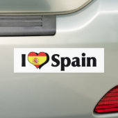 I Liebe Spanien Flagge Autoaufkleber (Auf Auto)