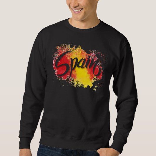 I Liebe Spanien Flaggenwerbung Barcelona Sweatshirt (Vorderseite)