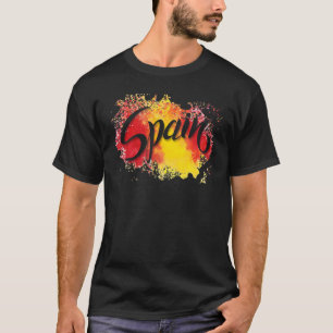 I Liebe Spanien Flaggenwerbung Barcelona T-Shirt