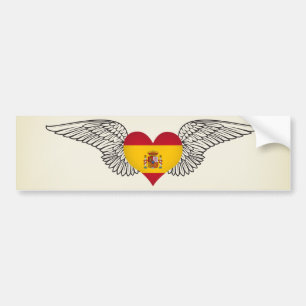 I Liebe Spanien - Flügel Autoaufkleber