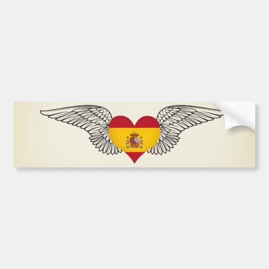 I Liebe Spanien - Flügel Autoaufkleber (Vorne)