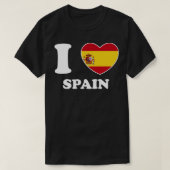I Liebe Spanien Herzenflagge Frauen Männer Kinder T-Shirt (Design vorne)