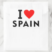 I Liebe Spanien Land wie Herztourismus Rechteckiger Aufkleber (Tasche)