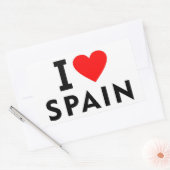 I Liebe Spanien Land wie Herztourismus Rechteckiger Aufkleber (Umschlag)