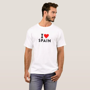 I Liebe Spanien Land wie Herztourismus T-Shirt