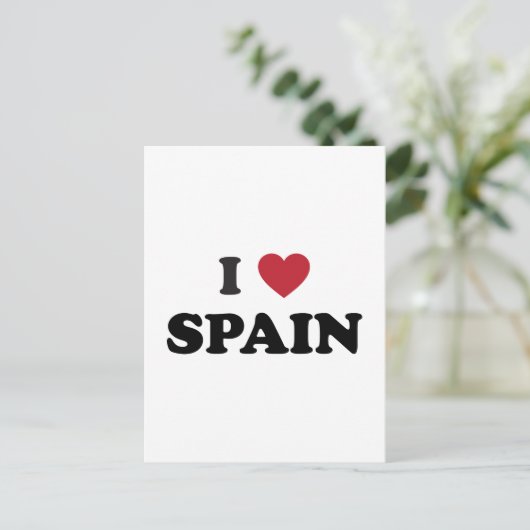 I Liebe Spanien Postkarte (Stehend Vorderseite)