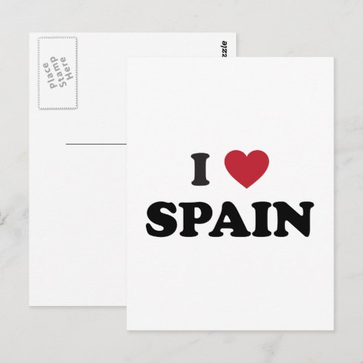 I Liebe Spanien Postkarte (Vorne/Hinten)