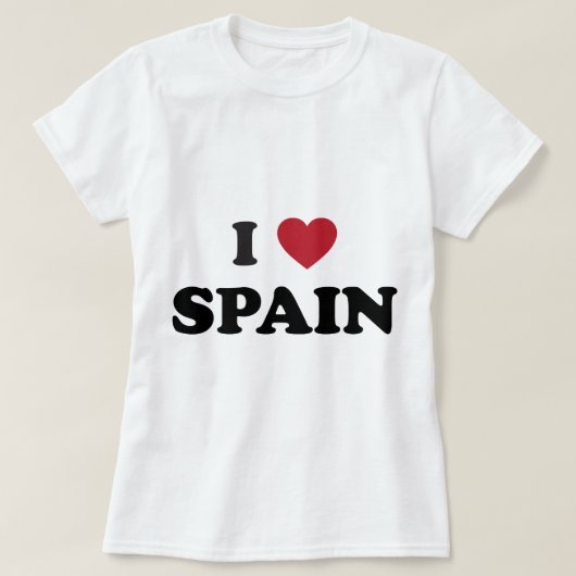 I Liebe Spanien T-Shirt (Design vorne)