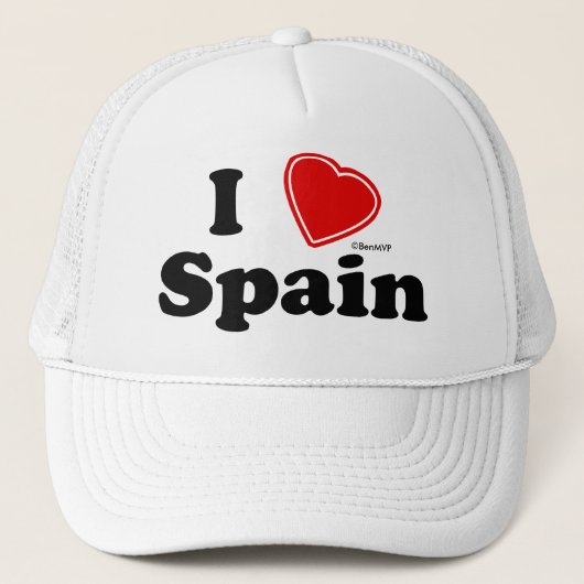 I Liebe Spanien Truckerkappe (Vorderseite)