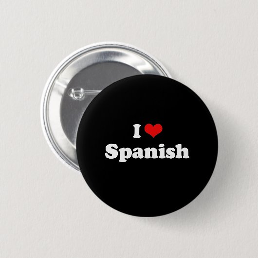 I Liebe Spanischer Tshirt Button (Vorne & Hinten)