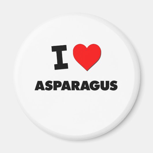I Liebe Spargel (Lebensmittel) Magnet (Vorne)