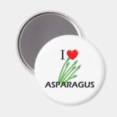 I Liebe Spargel Magnet (Vorderseite/Rückseite)