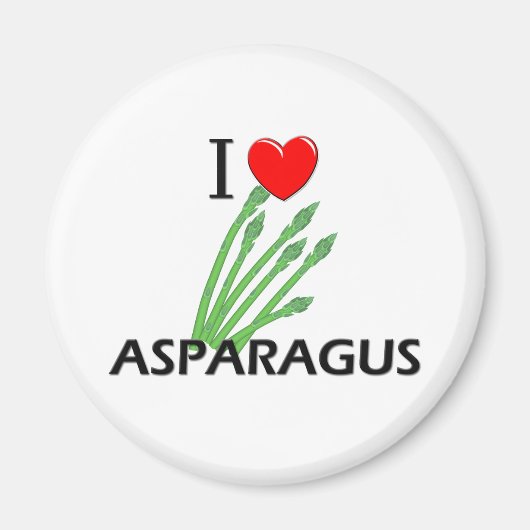 I Liebe Spargel Magnet (Vorne)