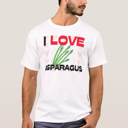 I Liebe-Spargel T-Shirt (Vorderseite)